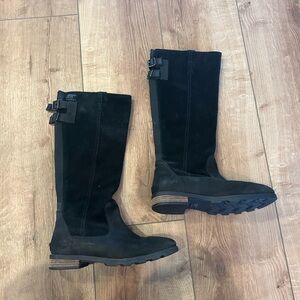 Sorel waterproof black Suede Knee-High Boots